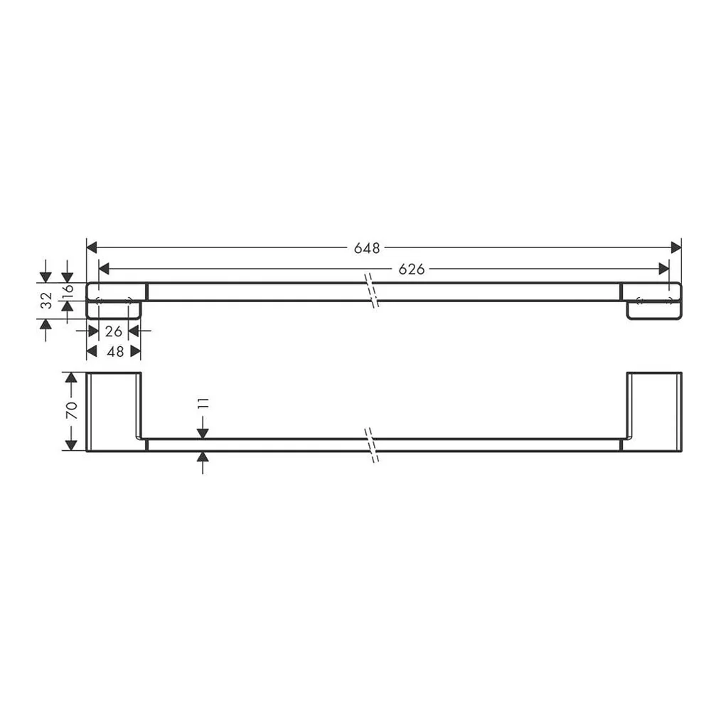 HANSGROHE ADDSTORIS DRZAC PESKIRA 64,8 HROM 41747000/13589 - Слика 2