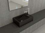 LAVABO 37x23 MAT CRNI DESNI BOCCHI