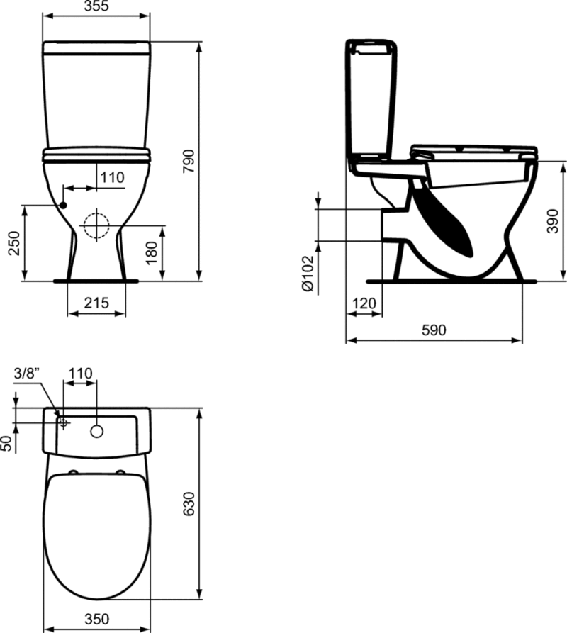 EUROVIT WC MONOBLOK – baltik V337101 Ideal Standard - Слика 2