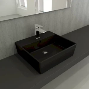 LAVABO MILANO 50CM NADGRADNI CRNI MAT BOCCHI