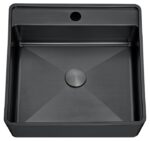 METALNI LAVABO WBT4141NMBG kocka tamno sivi inox