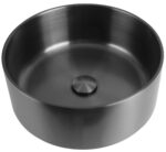 METALNI LAVABO WBTD38NMBG okrugli tamno sivi inox
