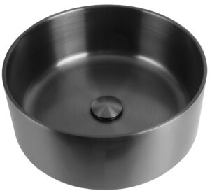 METALNI LAVABO WBTD38NMBG okrugli tamno sivi inox