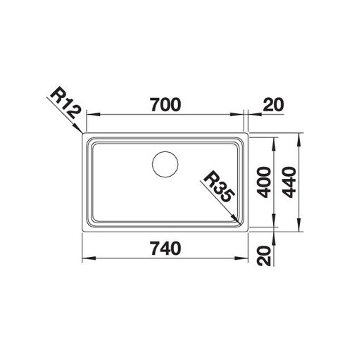 BLANCO SUDOPERA ETAGON 700-U INOX SATEN POLIRANA PODGRADNA 524270 - Слика 2