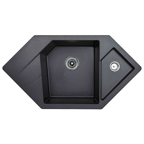SUDOPERA METALAC X DIAMOND 96X51 CRNA GRANIT 190590