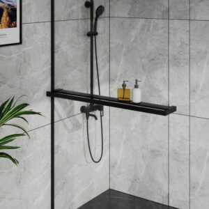 POLICA ZA WALK IN TUŠ PARAVAN 90cm CRNA WTS-01-90B