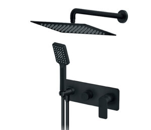 ROSAN S2 BLACK Baterija za tuš kadu i RUčica TUšA 231605B