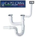 SIFON ZA SUDOPERU 2/1 SA PRELIVOM Ø60 - CAPO CASA SR0002