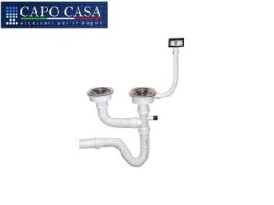 SIFON ZA SUDOPERU 2/1 SA PRELIVOM Ø90 - CAPO CASA SR0045