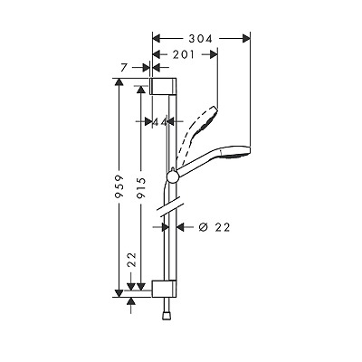 HG KLIZNA ŠIPKA CROMA SET 3F/90B 26592400 - Slika 3