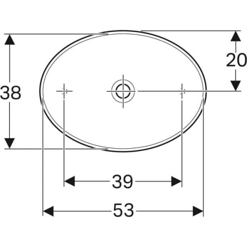GEBERIT LAVABO VARIFORM 55CM OVAL NADGRADNI 500.771.01.2 - Слика 2