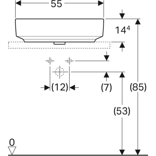 GEBERIT LAVABO VARIFORM 55CM OVAL NADGRADNI 500.771.01.2 - Слика 3