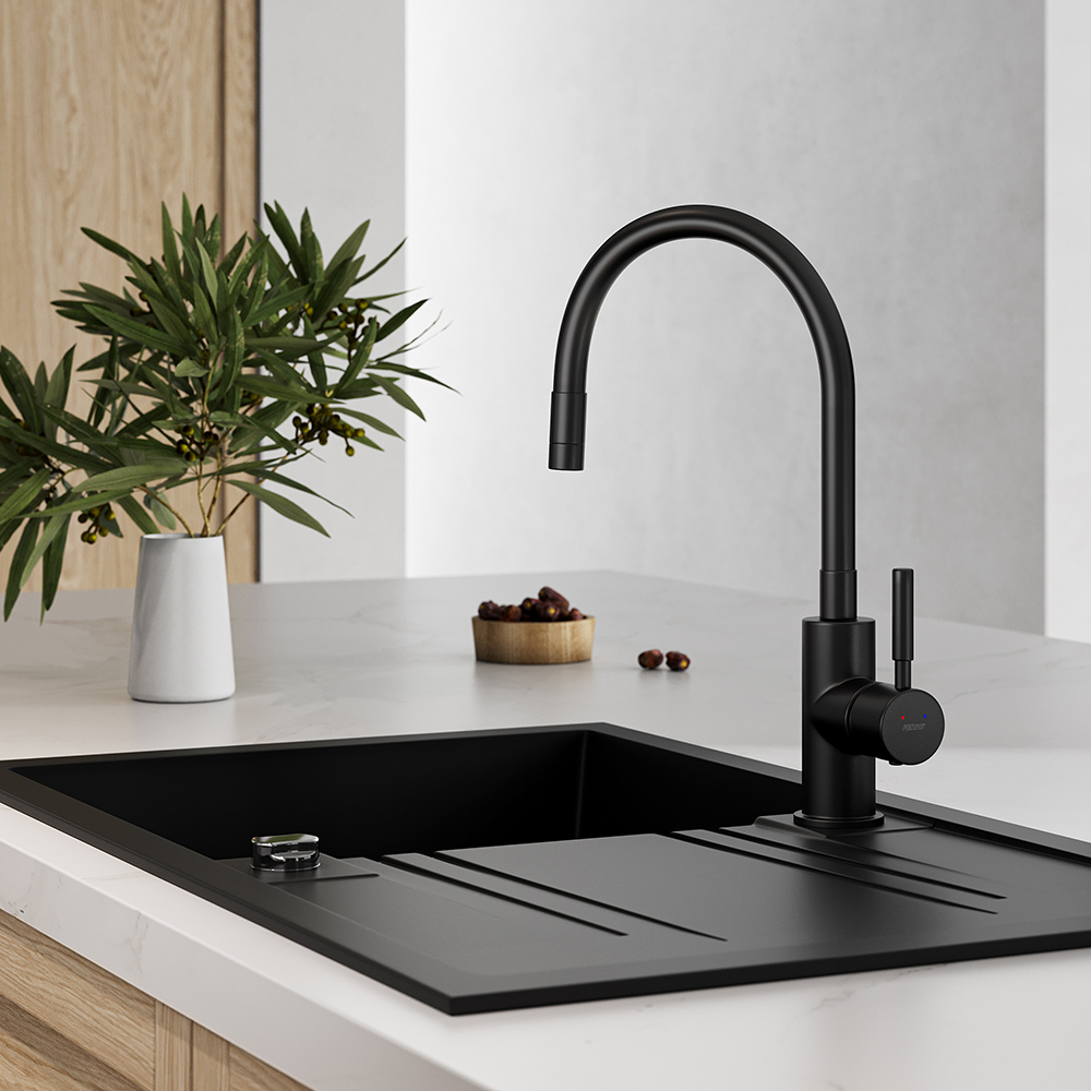 FERRO RAINBOW BATERIJA ZA SUDOPERU STOJEĆA BLACK FLEXI BZA4BLB - Слика 3