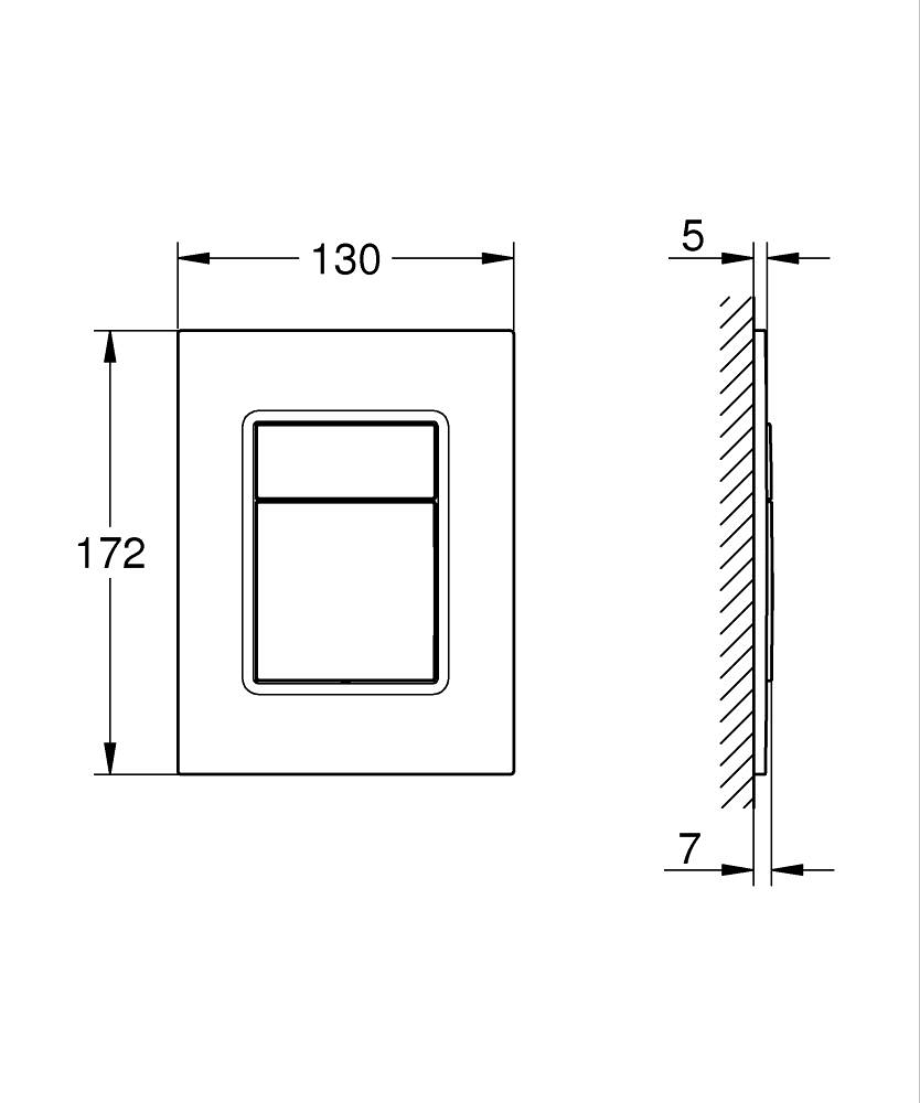 GROHE TIPKA COSMOPOLITAN BRUSHED HARD GRAPH. 37535AL0 - Слика 2