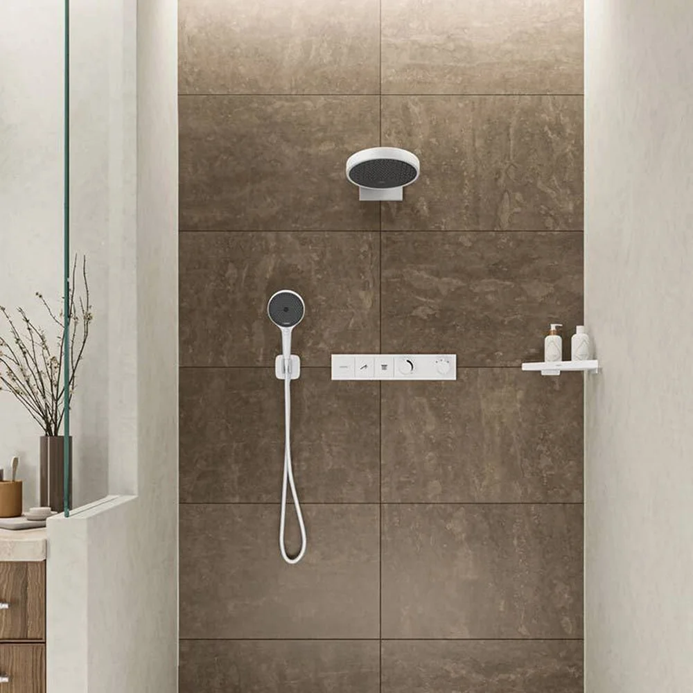 HANSGROHE FIXFIT Q UGLIĆ WHITE MATT SA DRŽAČEM RUČICE TUŠA 26887700 - Слика 3