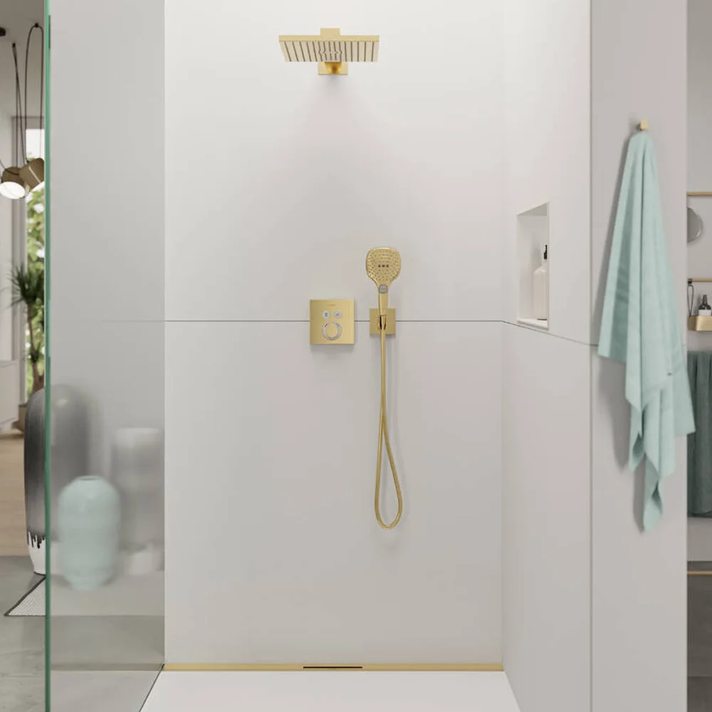 HANSGROHE ECOSTAT SQ. UGRADNA MASKA TERMostatski 2 Funkcije GOLD KOCKA 15714990 - Slika 3