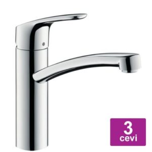 HANSGROHE FOCUS 160/M41 BATERIJA ZA SUDOPERU 3CEVI 1JET Chrome 31804000