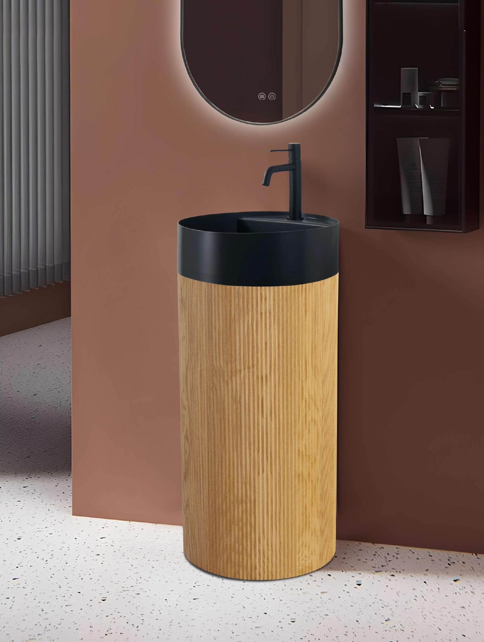 ARTEK ORMARIĆ YB2024-039W sa LVB Black 40x40 Okrugli YB-2024-039W