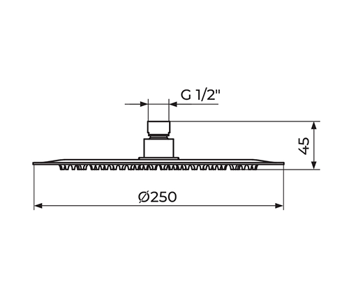 ROSAN S2 GOLD RUŽA USPONsKOG TUŠA OKR.250mm PTRUSPSG - Slika 2
