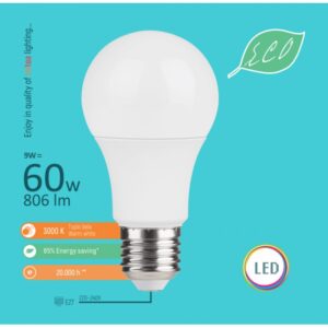 LED SIJALICA E27/9W 6500K ECO