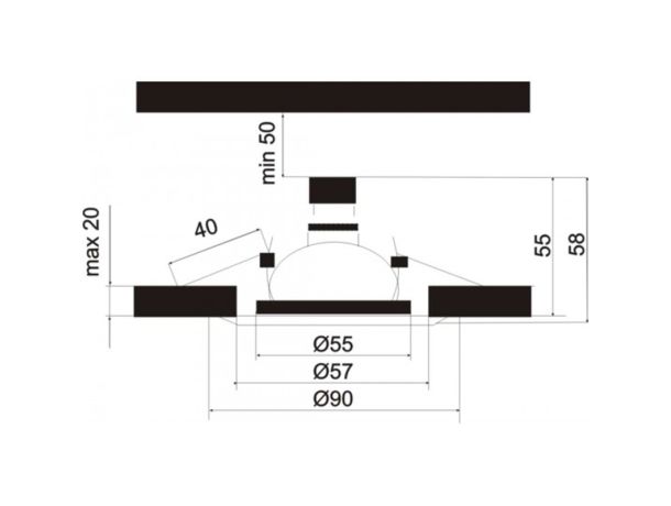 ROZETNA HALOGENA UGRADNA ZLATNA M202125 MITEA LIGHTING - Slika 2