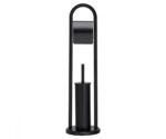 WC ČETKA SET SA DRžačem TOALET PAPIRA BLACK CAPO casa 1440S