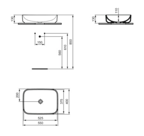 LAVABO I LIFE B 55X40 T572801 - Slika 3