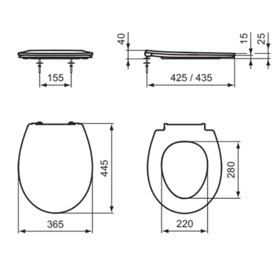 WC DASKA ECCO /EUROVIT S21 za KONZOLNu ŠOLJu E131701 - Слика 2