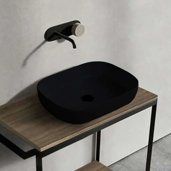 LAVABO MANILA 50X40X13.5 MAT CRNI NADGRADNI WB7207 — slika 2