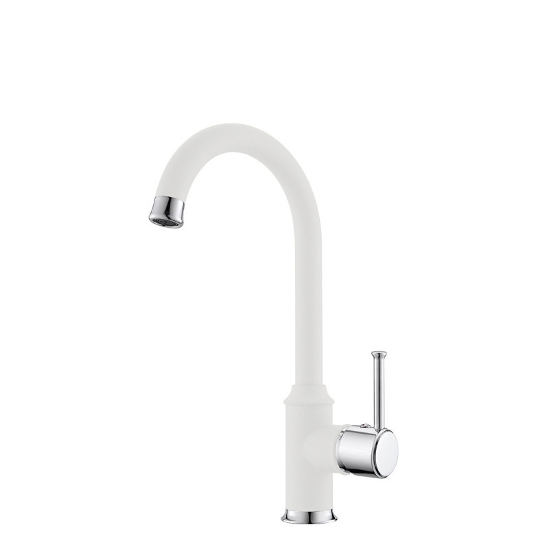arc jednorucna baterija za sudoperu stojeca bela t03253 metalac
