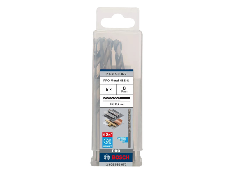 BOSCH BURGIJA METAL HSS-G 8MM 2608595072 - Slika 2