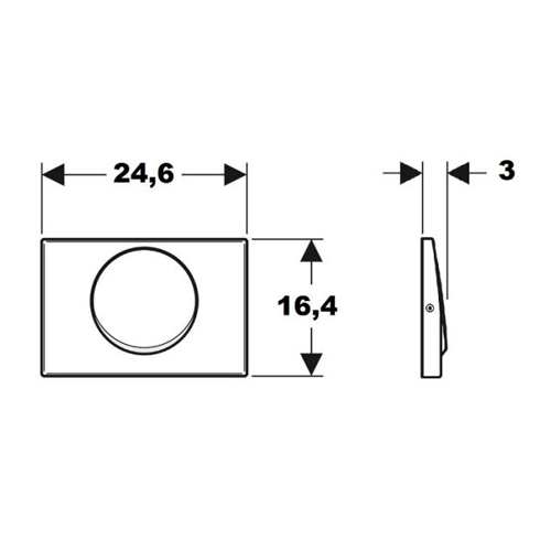 TASTER DELTA 10 1/1 INOX ANTIVANDAL 115.108.00.1 - Slika 2