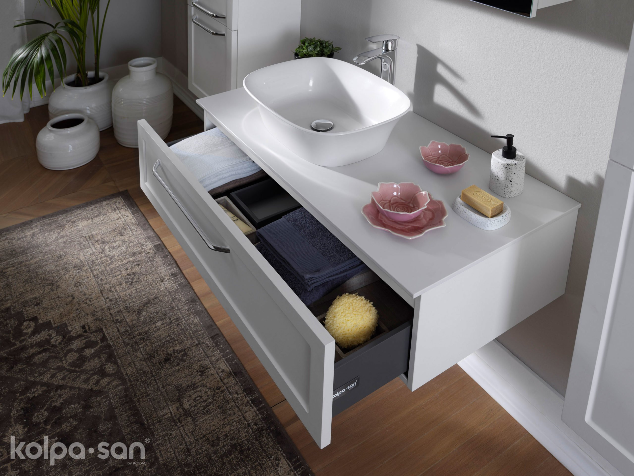 KOLPA LAVABO BLANCHE UB53WH/ANTRACIT LIVENI MERMER 563270 - Slika 2