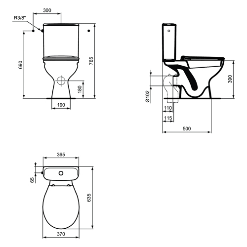 MONOBLOK ULYSSE BALTIK + WCD W835101 - Slika 2