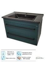 ATRIA ORMARIC SA CRNIM LAVABOOM 75 ZELENI PINO ART 1040ZEL