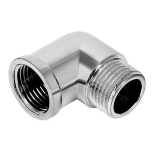 Metlični spoj sa spoljašnjim i unutrašnjim navojem, metalni fitting pod uglom 90°.