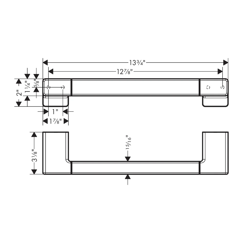 HANSGROHE ADD ST DRŽAČ PEŠKIRA I RUKOHVAT 30 CM CRNI MAT 41744670 - Slika 2